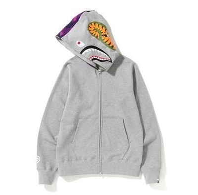 grey and purple bape hoodie
